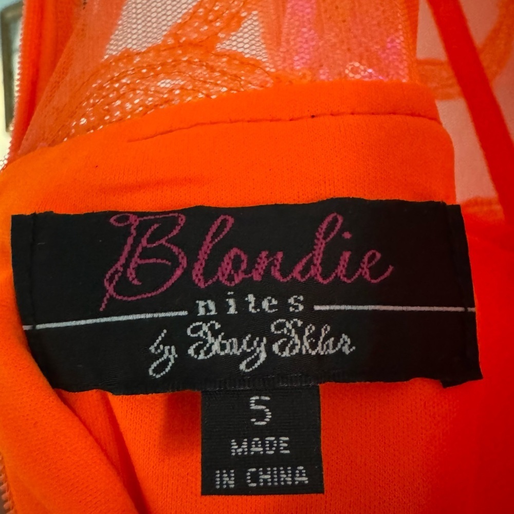 Blondie Nites Radiant Orange Dress - Picture 5 of 6